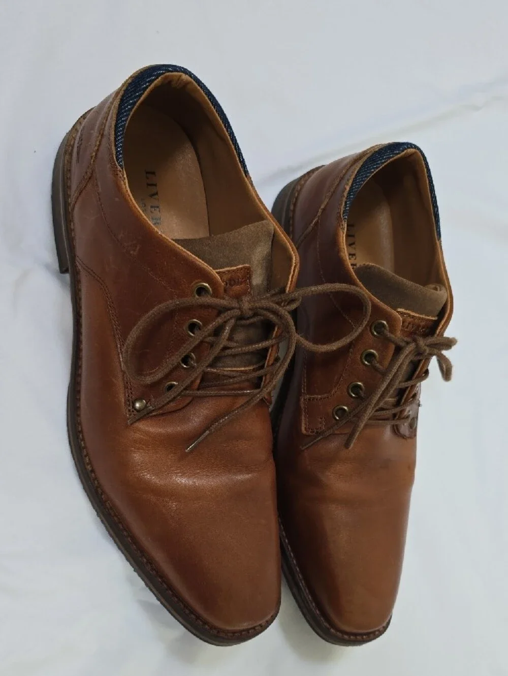 Men's Liverpool Los Angeles Leather Lace-Up Shoes - Cognac Size 8